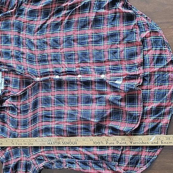 Frank & Eileen Red and Blue Plaid Button-Up Shirt Size Small - Picture 9 of 9